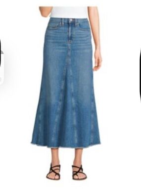 LANDS END Soft Godet Midi Skirt - size 12